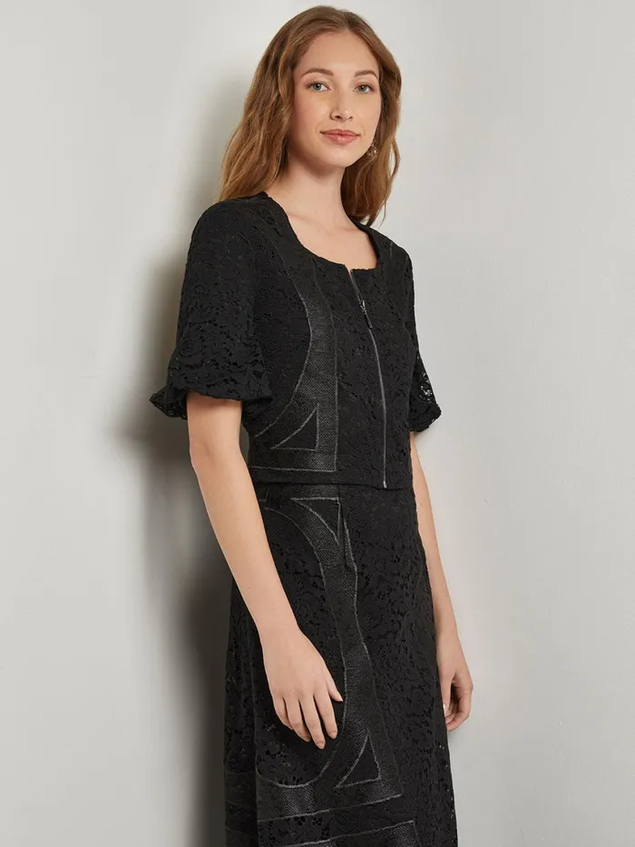 Misook Modern Fit Cropped Textural Woven Blouse Women Tops and Tees Misook Modern Fit Cropped Textural Woven Blouse Women Tops and Tees