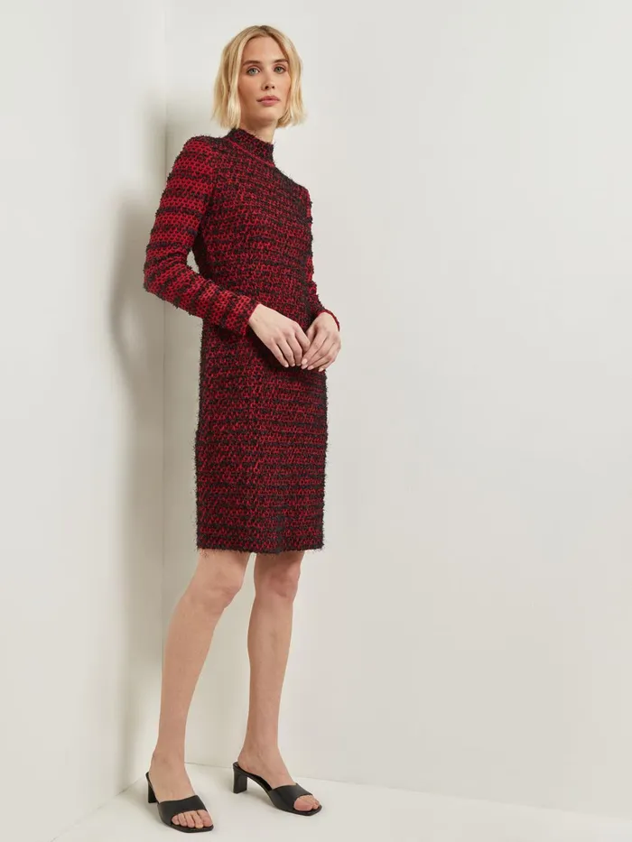 Misook Modern Fit TwoTone Eyelash Knit Sheath Dress Women Dresses Misook Modern Fit TwoTone Eyelash Knit Sheath Dress Women Dresses