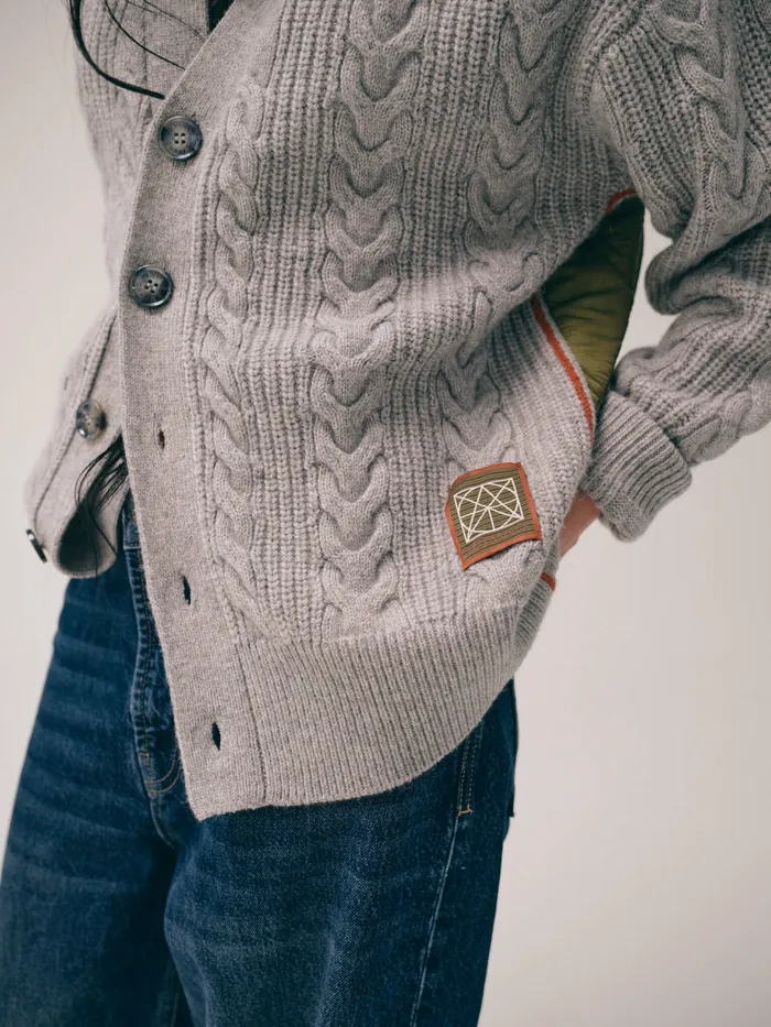 MMHRich Quilt Cardigan 8211 HEYANNO Grey Melange Knits MOS MOSH Women MMHRich Quilt Cardigan 8211 HEYANNO Grey Melange Knits MOS MOSH Women