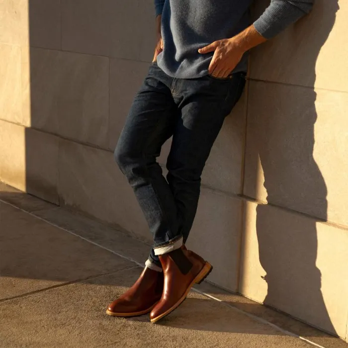 Nisolo Boots Men Marco Everyday Chelsea Boot Mahogany Nisolo Boots Men Marco Everyday Chelsea Boot Mahogany