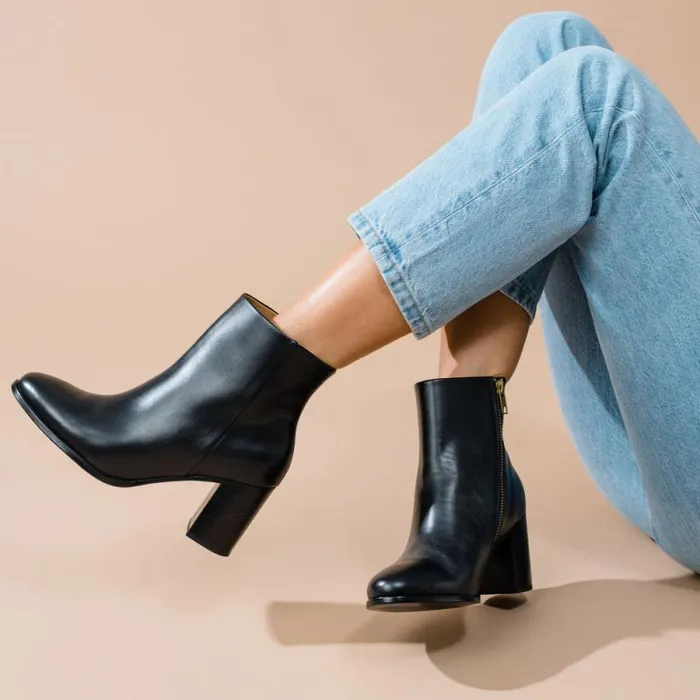 Nisolo Boots Women Lia Heeled Bootie Black Nisolo Boots Women Lia Heeled Bootie Black