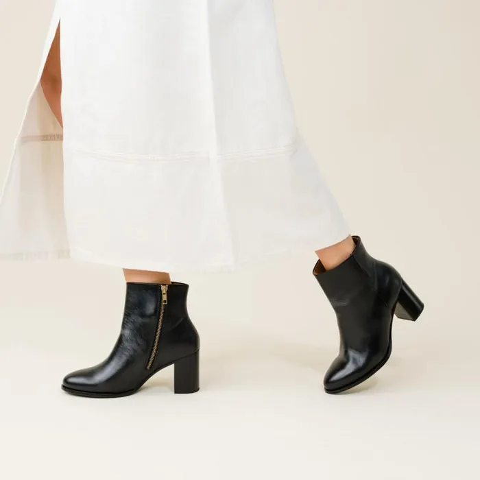 Nisolo Boots Women Lia Heeled Bootie Black Nisolo Boots Women Lia Heeled Bootie Black