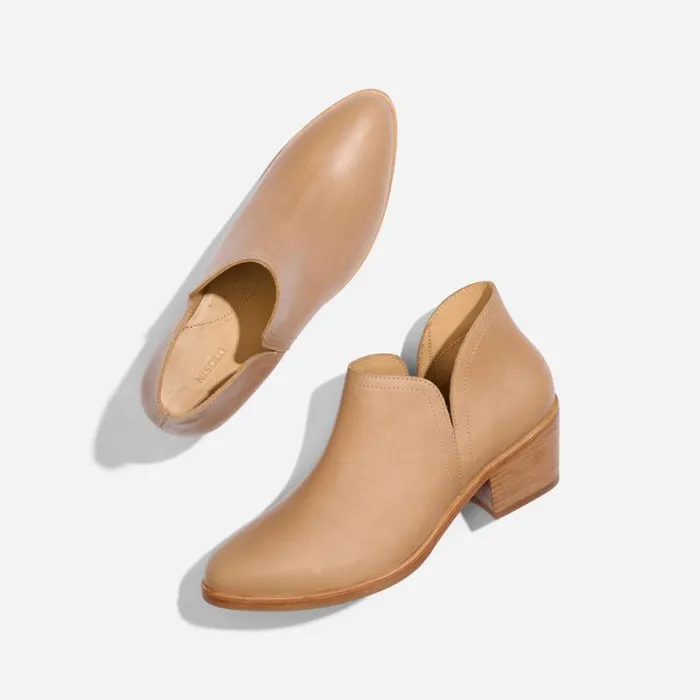 Nisolo Boots Women Mia Everyday Ankle Bootie Almond Nisolo Boots Women Mia Everyday Ankle Bootie Almond