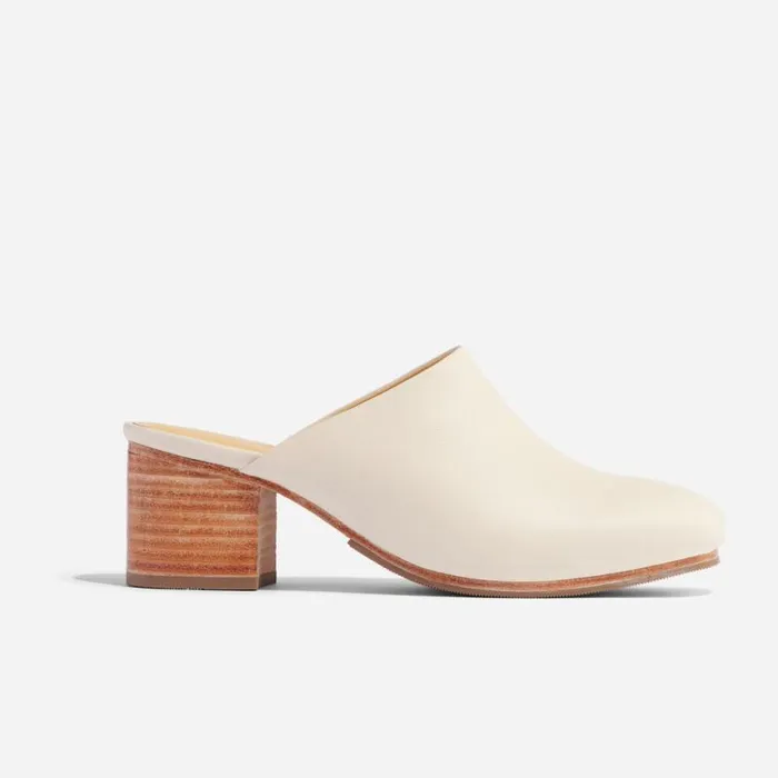 Nisolo Heels Women AllDay Heeled Mule Bone Nisolo Heels Women AllDay Heeled Mule Bone