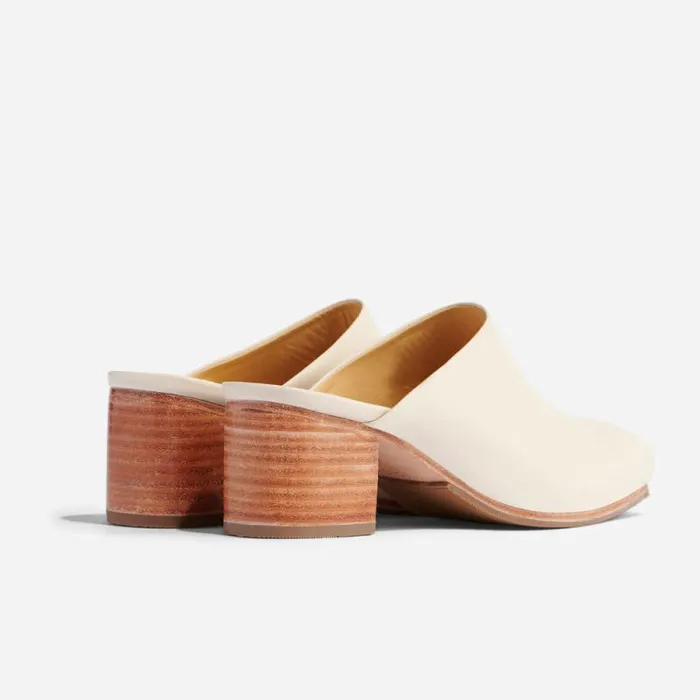 Nisolo Heels Women AllDay Heeled Mule Bone Nisolo Heels Women AllDay Heeled Mule Bone