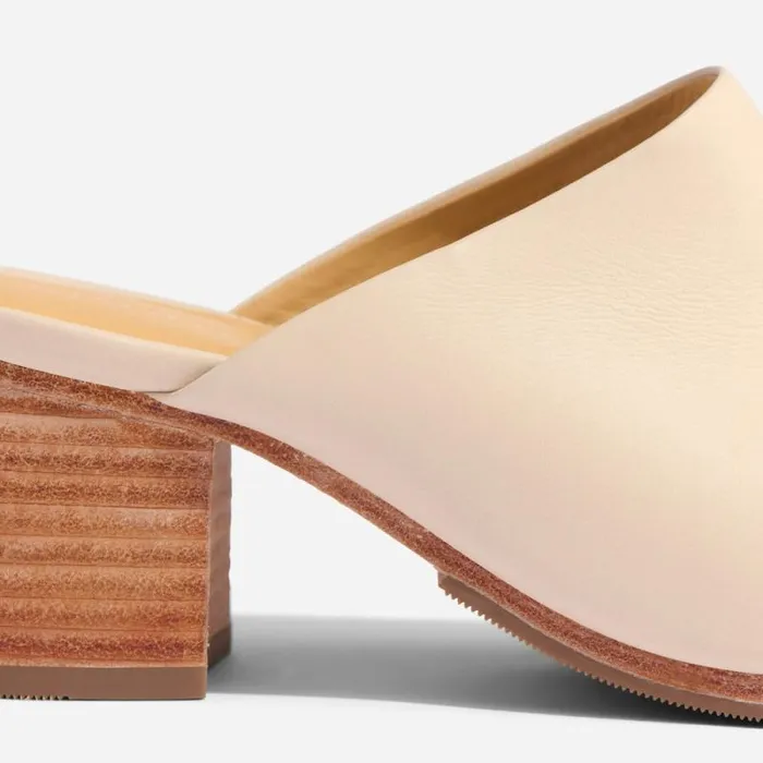 Nisolo Heels Women AllDay Heeled Mule Bone Nisolo Heels Women AllDay Heeled Mule Bone