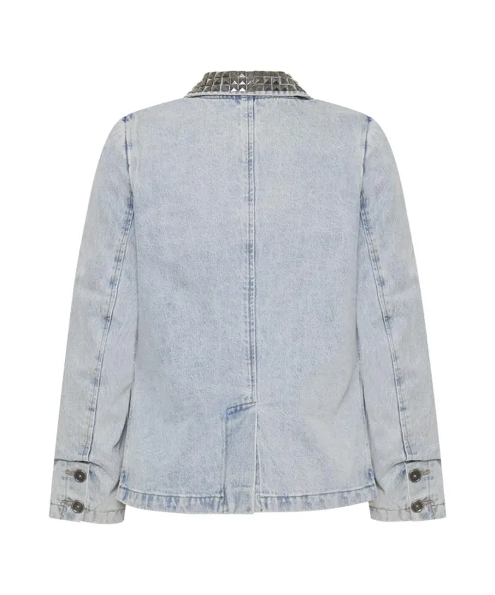 One Teaspoon Denim Jackets DIAMONDE STUDDED DENIM BLAZER 8211 Women One Teaspoon Denim Jackets DIAMONDE STUDDED DENIM BLAZER 8211 Women