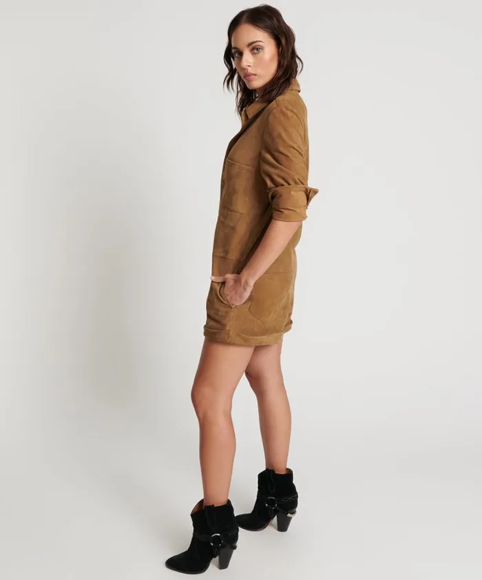One Teaspoon Denim Jumpsuits TAN SUEDE PROPHECY JUMPSUIT 8211 Women One Teaspoon Denim Jumpsuits TAN SUEDE PROPHECY JUMPSUIT 8211 Women