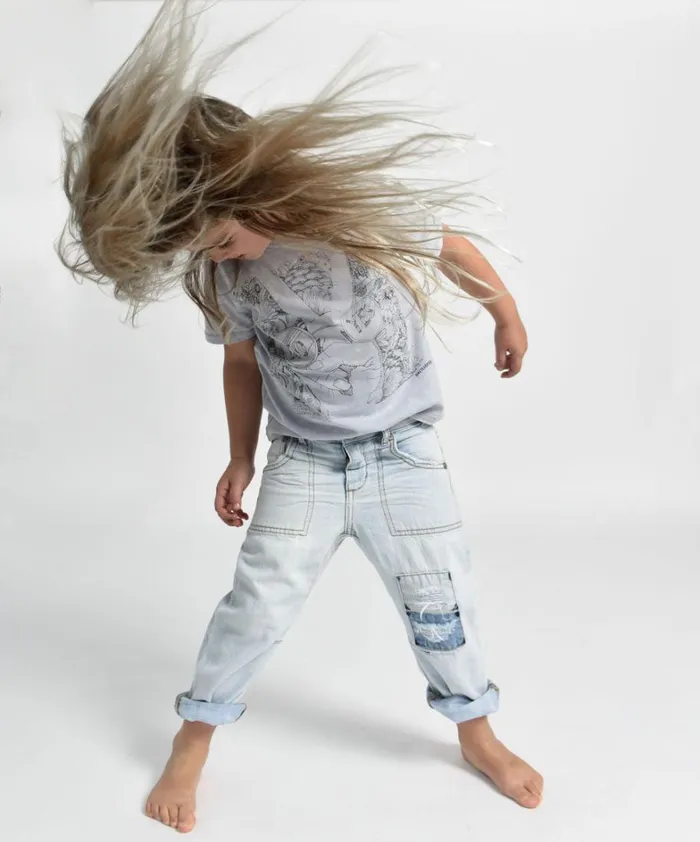 One Teaspoon Kids KIDS SAINTS BOYFRIEND JEAN WHITE 8211 Kids