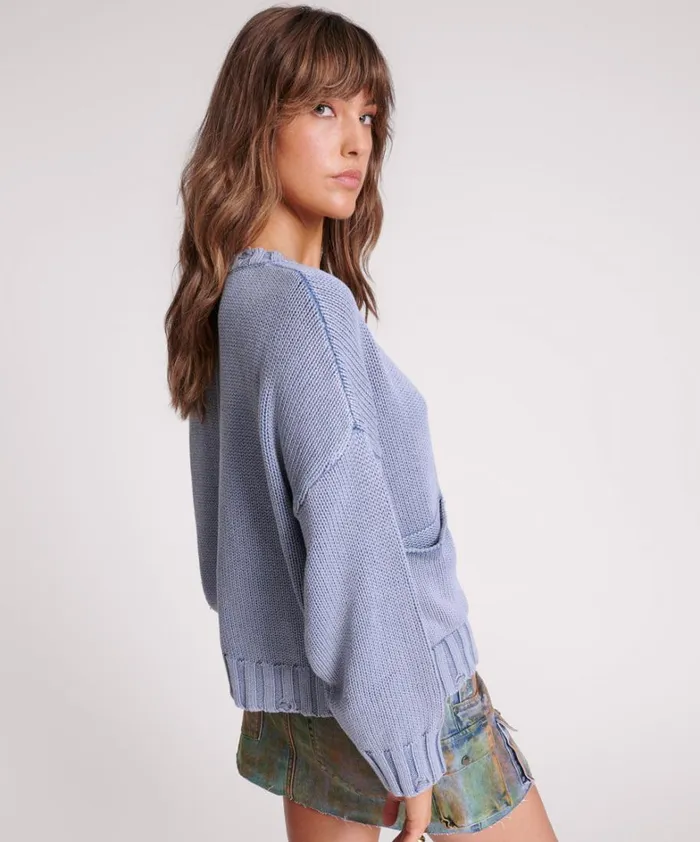 One Teaspoon Knitwear ACID WASHED OVERSIZED POCKET SWEATER 8211 Women One Teaspoon Knitwear ACID WASHED OVERSIZED POCKET SWEATER 8211 Women