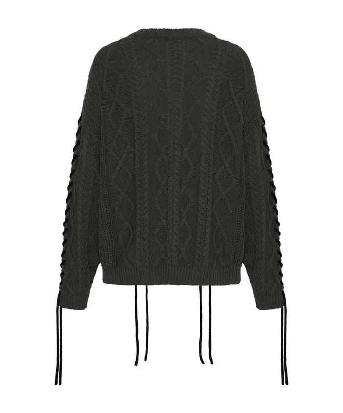 One Teaspoon Knitwear MILITARY KHAKI THREADED CABLE SWEATER 8211 Women One Teaspoon Knitwear MILITARY KHAKI THREADED CABLE SWEATER 8211 Women