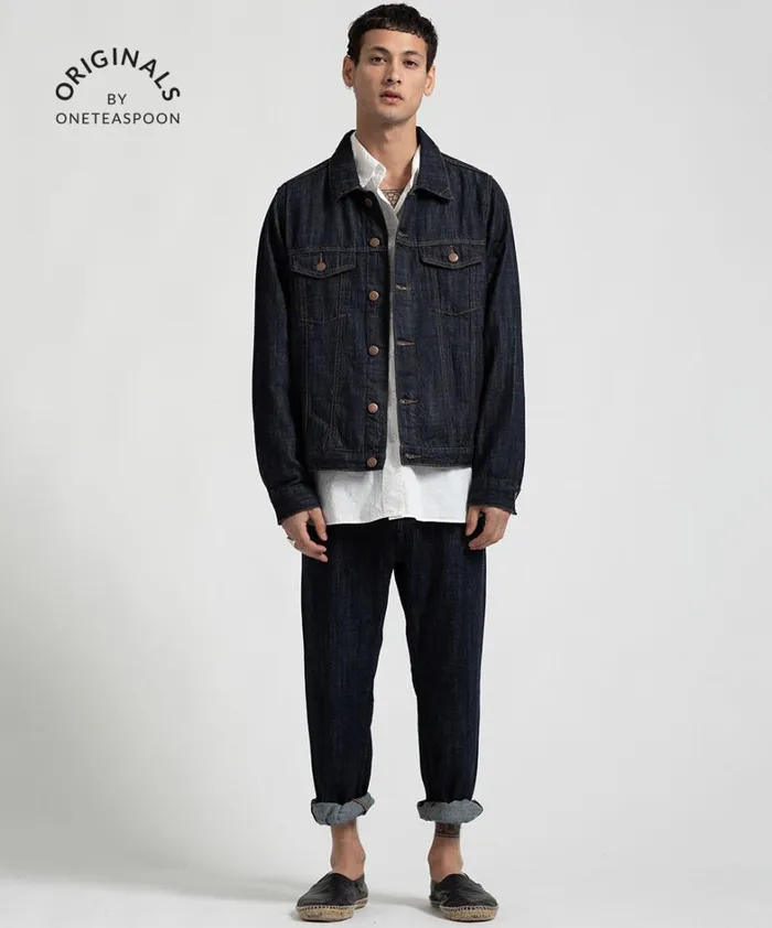 One Teaspoon Organic Tees ORGANIC RAW BANDIT TRUCKER JACKET BLUE 8211 Women