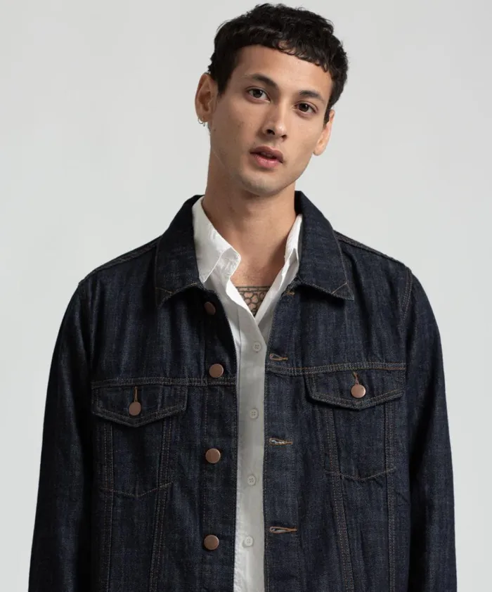 One Teaspoon Organic Tees ORGANIC RAW BANDIT TRUCKER JACKET BLUE 8211 Women One Teaspoon Organic Tees ORGANIC RAW BANDIT TRUCKER JACKET BLUE 8211 Women