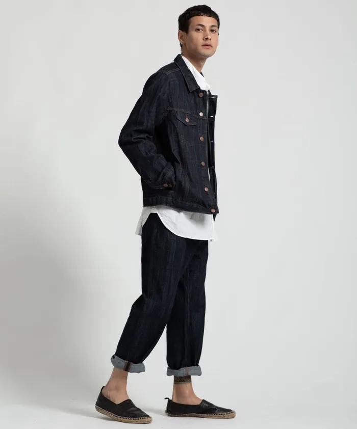 One Teaspoon Organic Tees ORGANIC RAW BANDIT TRUCKER JACKET BLUE 8211 Women One Teaspoon Organic Tees ORGANIC RAW BANDIT TRUCKER JACKET BLUE 8211 Women