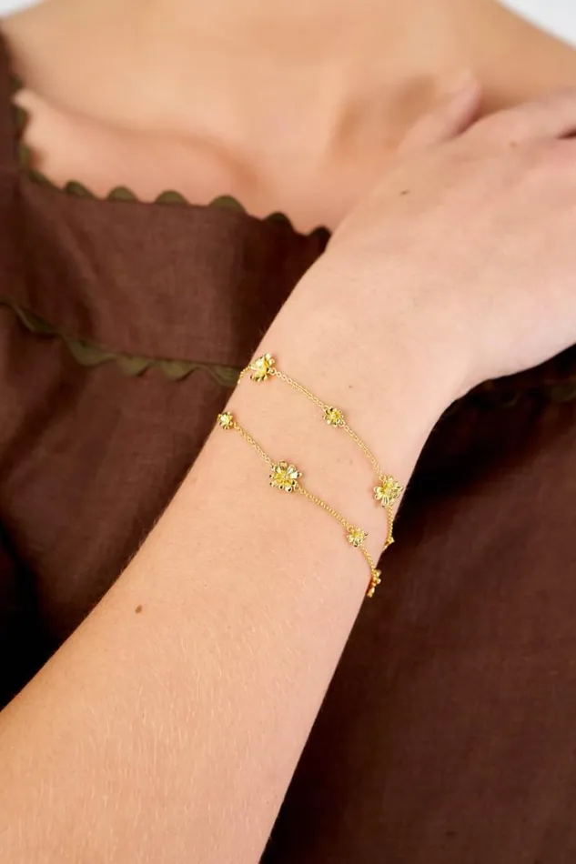 Oroton Bracelets Jewellery Daisy Bracelet 18k Gold
