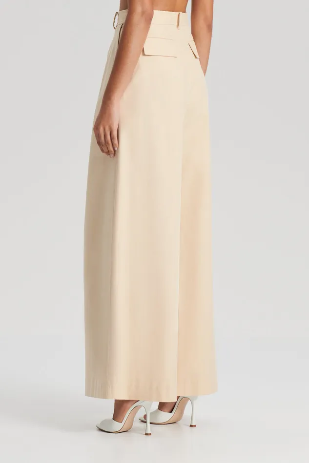 PLEAT DRAPE LEG TROUSER SAND Women Trousers Scanlan Theodore PLEAT DRAPE LEG TROUSER SAND Women Trousers Scanlan Theodore