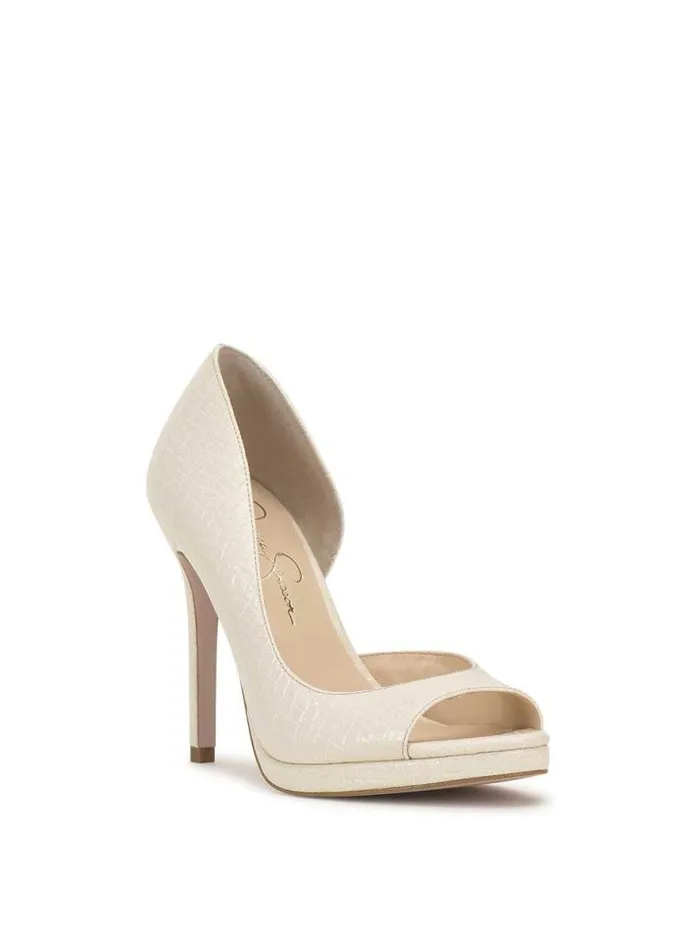 Pumps Shoes Jessica Simpson Kimli Peep Toe Pump In Bone