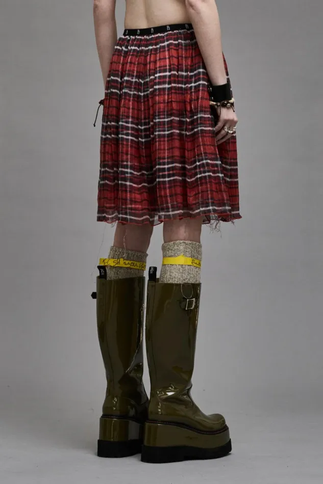 R13 Dresses and Skirts Women DOUBLE LAYER KILT SKIRT 8211 RED PLAID