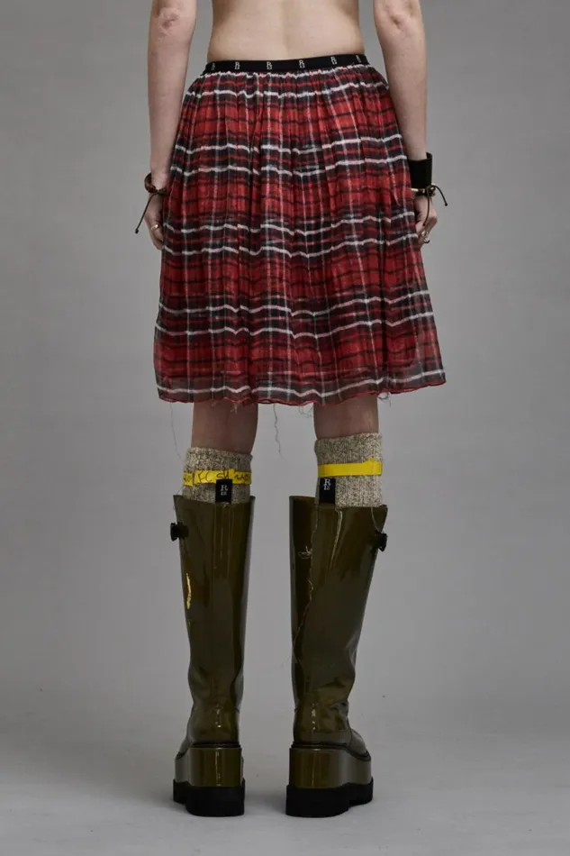 R13 Dresses and Skirts Women DOUBLE LAYER KILT SKIRT 8211 RED PLAID