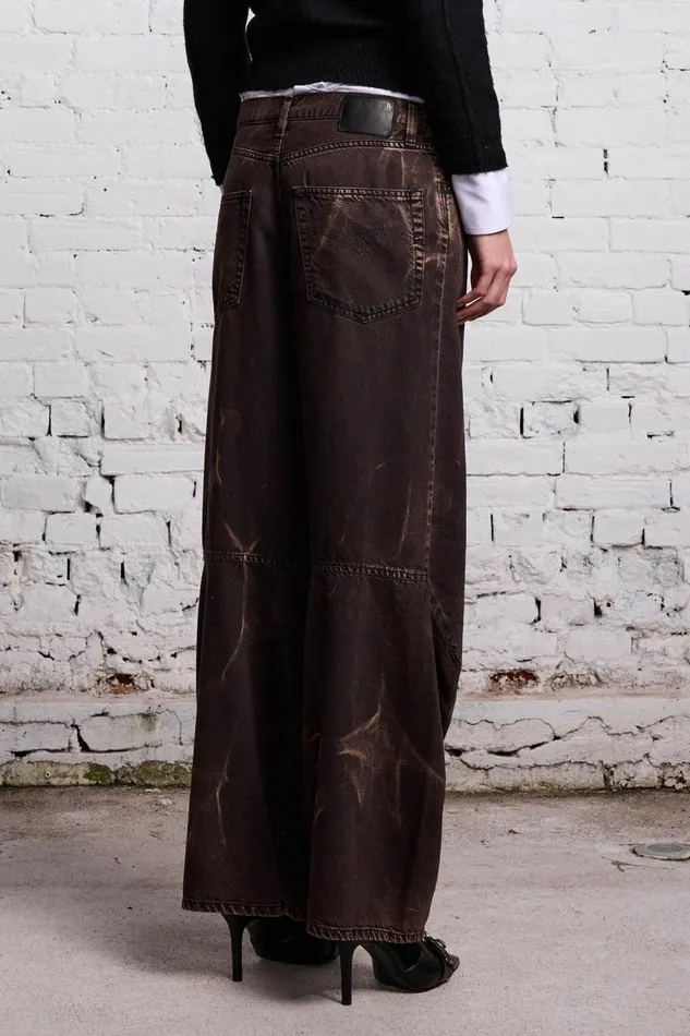 R13 Sale Women TINA ARTICULATED JEAN 8211 RUSSEL ACID BLACK