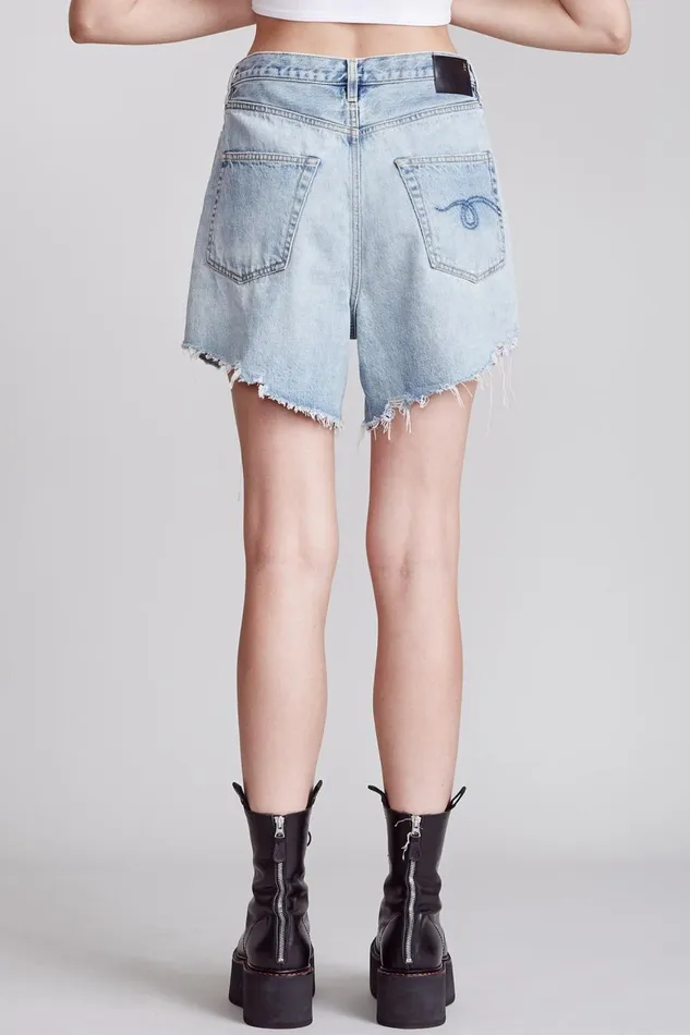 R13 ShortsSkirts Women Damon Pleated Short 8211 Lennon Blue Denim R13 ShortsSkirts Women Damon Pleated Short 8211 Lennon Blue Denim