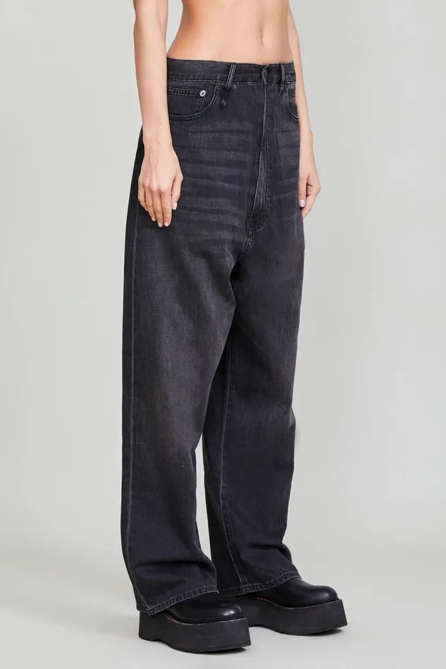R13 Wide Leg Women VENTI JEAN 8211 ELMORE BLACK