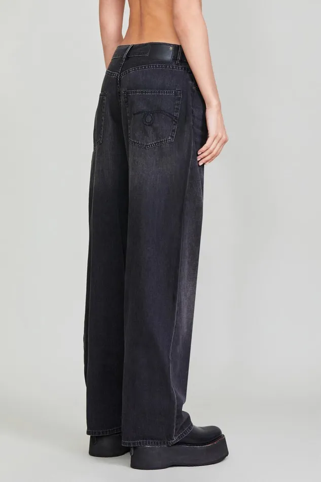 R13 Wide Leg Women VENTI JEAN 8211 ELMORE BLACK
