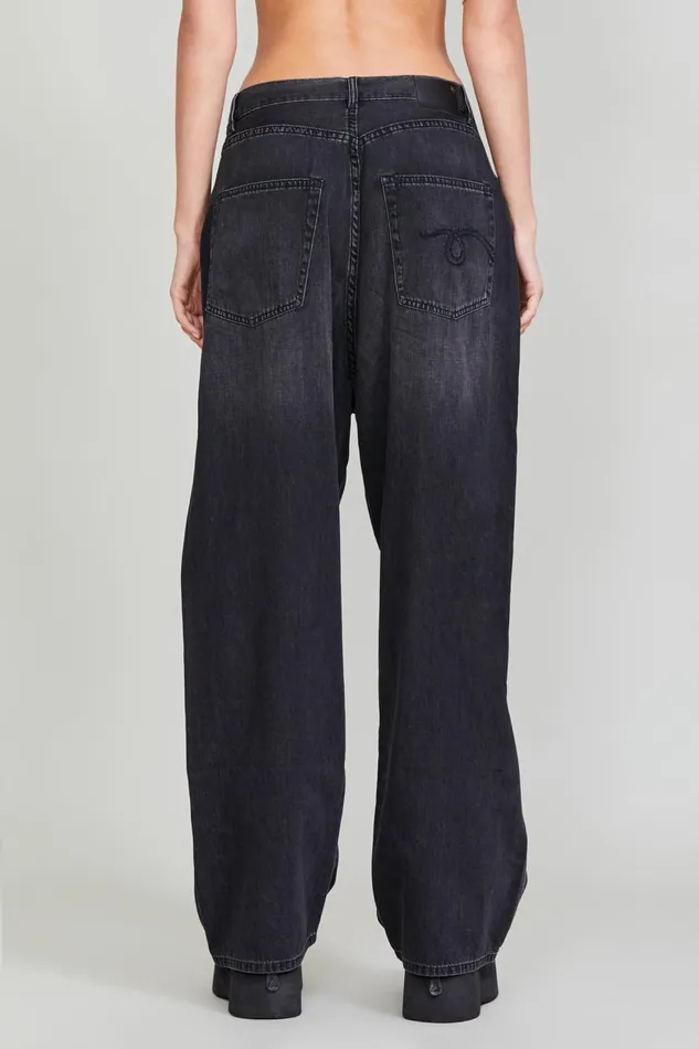 R13 Wide Leg Women VENTI JEAN 8211 ELMORE BLACK