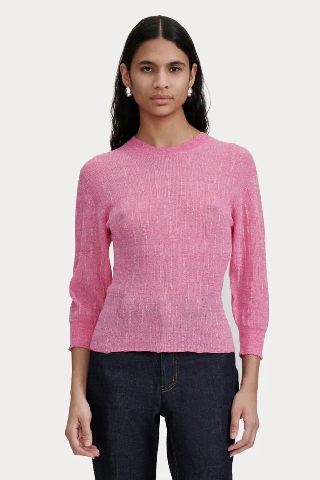 Rachel Comey Knits Women Benson Top Pink Marled Rachel Comey Knits Women Benson Top Pink Marled