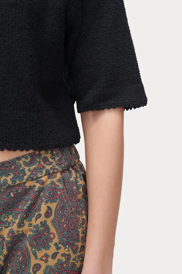 Rachel Comey Knits Women Cropped Tee Black Rachel Comey Knits Women Cropped Tee Black
