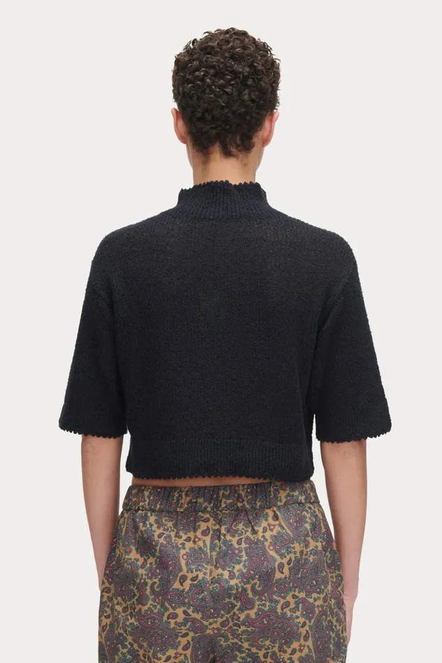Rachel Comey Knits Women Cropped Tee Black Rachel Comey Knits Women Cropped Tee Black