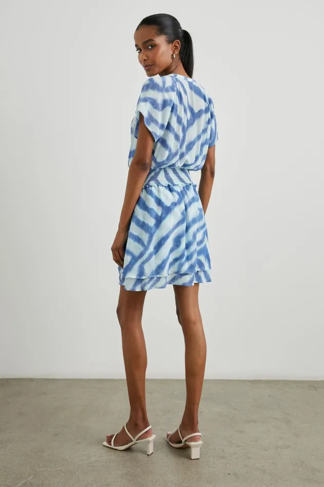 Rails Dresses and Rompers Women KARLA DRESS Blue Watercolor Stripes