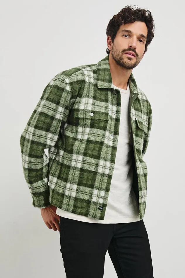 Rails Shirts Men SAXON JACKET Green Mist