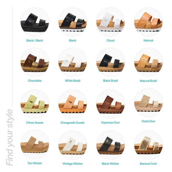 Reef Slides Women Cushion Vista Hi Natural Reef Slides Women Cushion Vista Hi Natural