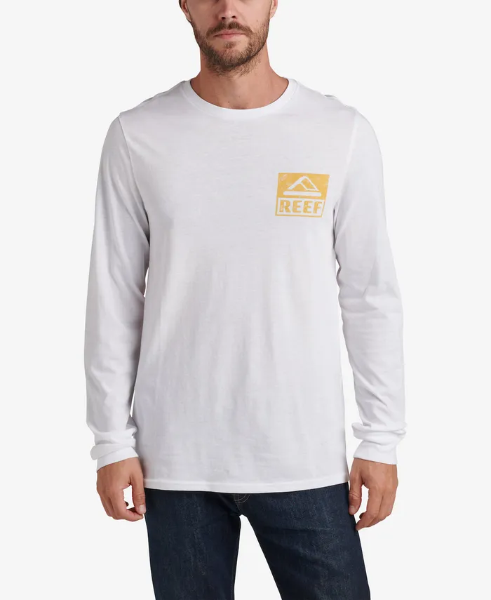 Reef TShirts and Shirts Men Wellie Graphic Long Sleeve Tee White Reef TShirts and Shirts Men Wellie Graphic Long Sleeve Tee White