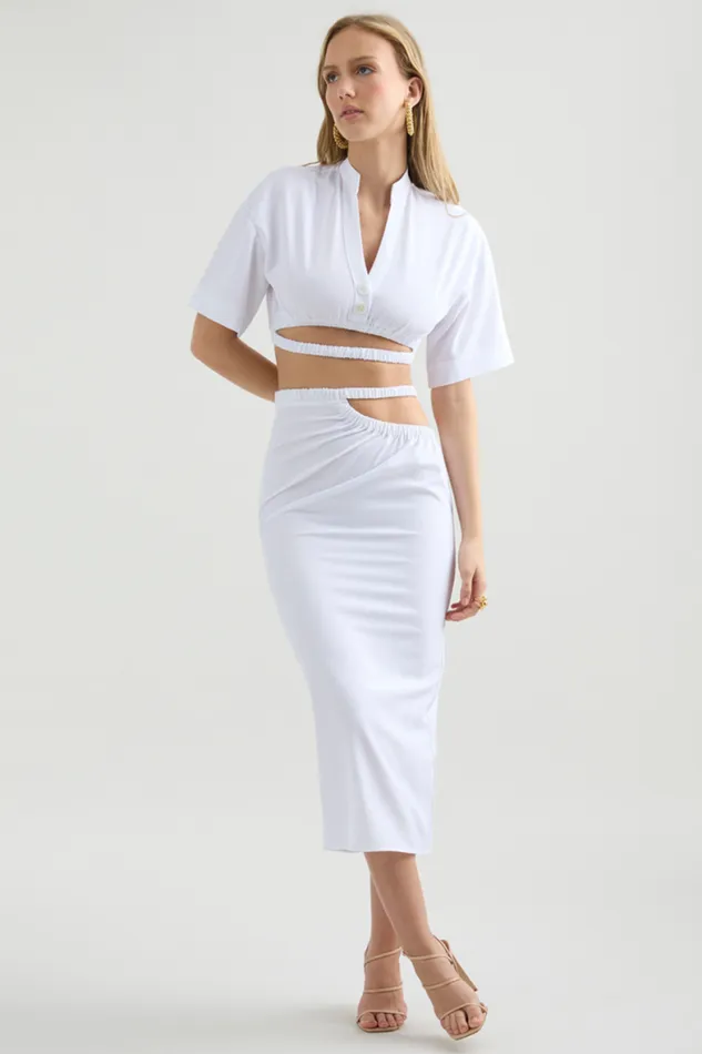 Runaway The Label Crops Shop Palais Cropped Shirt 8211 White Runaway The Label Crops Shop Palais Cropped Shirt 8211 White