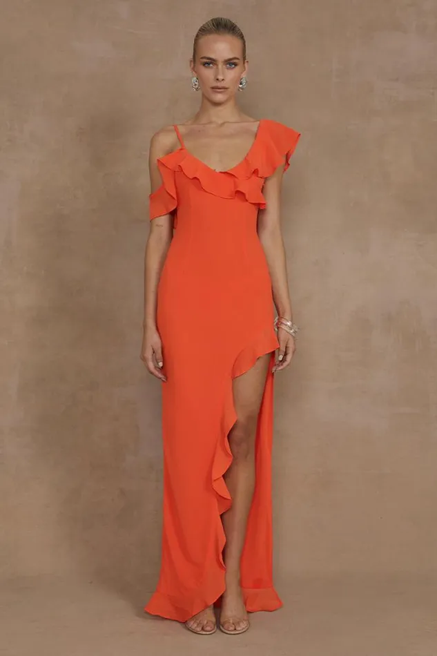 Runaway The Label Maxi Shop DALIA MAXI DRESS 8211 TANGERINE