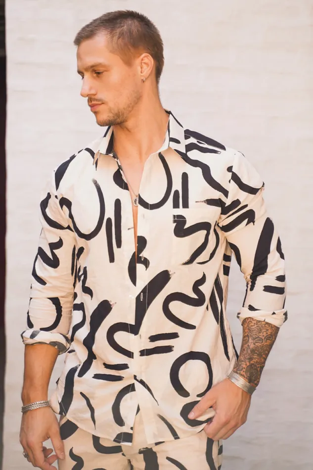 Runaway The Label Sets Menswear LS SHIRT 8211 YORK SAND