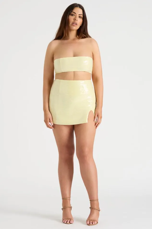 Runaway The Label Skirts Shop THE SEQUIN SKIRT 8211 BUTTER Runaway The Label Skirts Shop THE SEQUIN SKIRT 8211 BUTTER