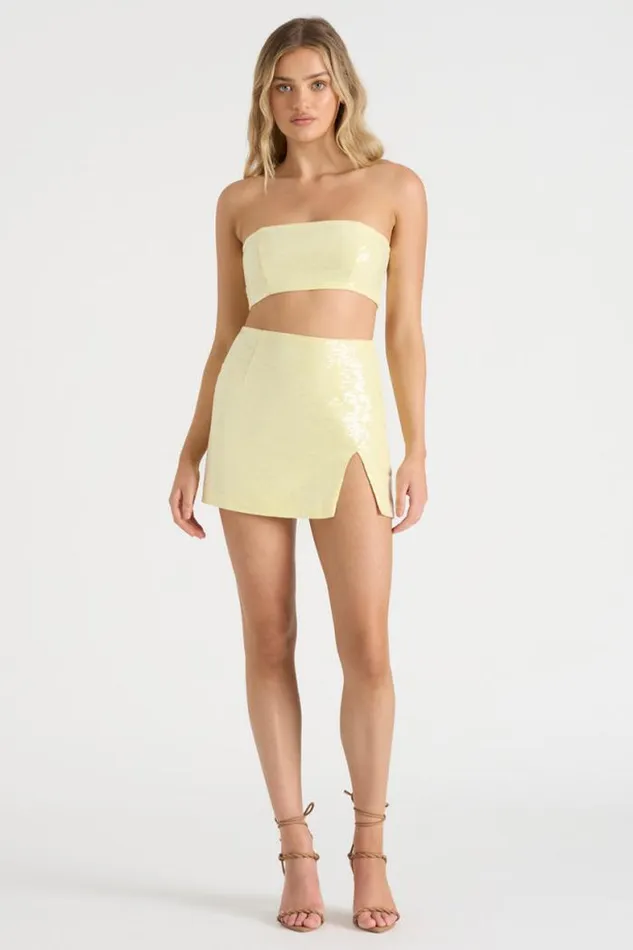 Runaway The Label Skirts Shop THE SEQUIN SKIRT 8211 BUTTER Runaway The Label Skirts Shop THE SEQUIN SKIRT 8211 BUTTER