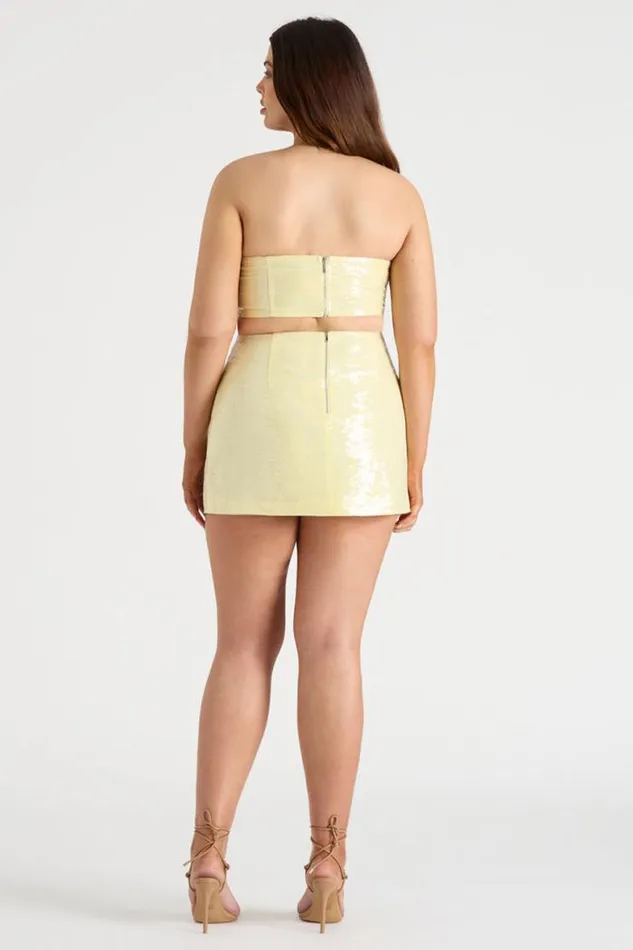 Runaway The Label Skirts Shop THE SEQUIN SKIRT 8211 BUTTER Runaway The Label Skirts Shop THE SEQUIN SKIRT 8211 BUTTER