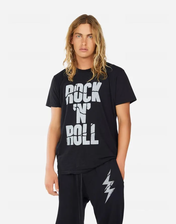 Sadler Cracked Rock 039N039 Roll Black Men039s Lauren Moshi Tees