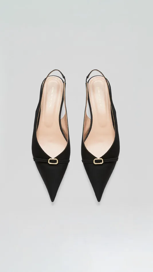 SATIN SLINGBACK 2 BLACK Women Shoes Scanlan Theodore SATIN SLINGBACK 2 BLACK Women Shoes Scanlan Theodore
