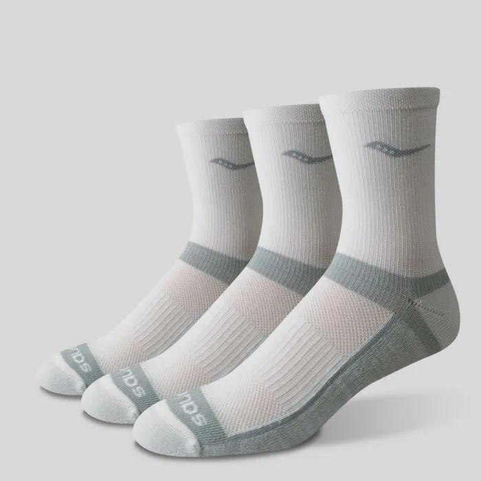 Saucony Socks Men Inferno Cushion Mid 3Pack Sock White