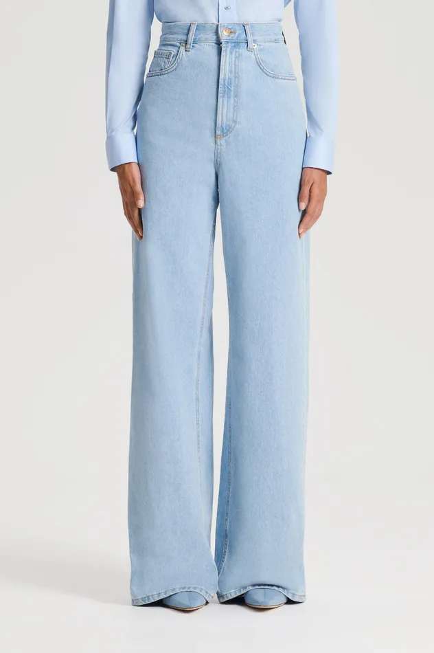 Scanlan Theodore DENIM DRAPE LEG JEAN LIGHTINDIGO1175 Women Trousers Scanlan Theodore DENIM DRAPE LEG JEAN LIGHTINDIGO1175 Women Trousers