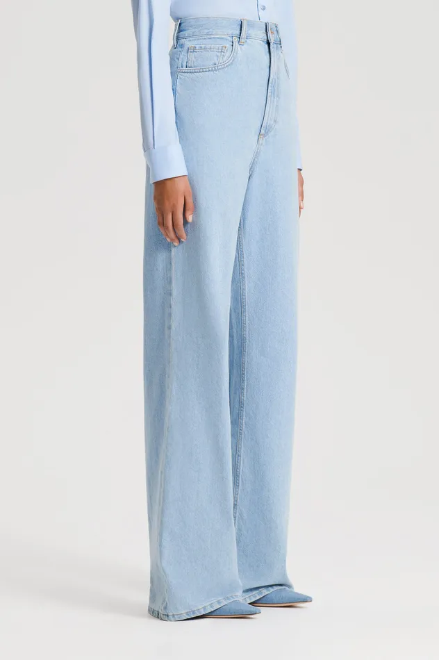 Scanlan Theodore DENIM DRAPE LEG JEAN LIGHTINDIGO1175 Women Trousers Scanlan Theodore DENIM DRAPE LEG JEAN LIGHTINDIGO1175 Women Trousers