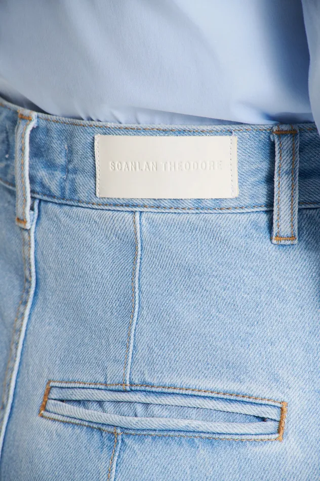 Scanlan Theodore DENIM DRAPE LEG JEAN LIGHTINDIGO1175 Women Trousers Scanlan Theodore DENIM DRAPE LEG JEAN LIGHTINDIGO1175 Women Trousers