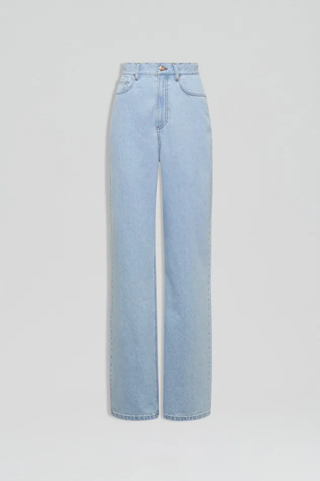 Scanlan Theodore DENIM DRAPE LEG JEAN LIGHTINDIGO1175 Women Trousers Scanlan Theodore DENIM DRAPE LEG JEAN LIGHTINDIGO1175 Women Trousers