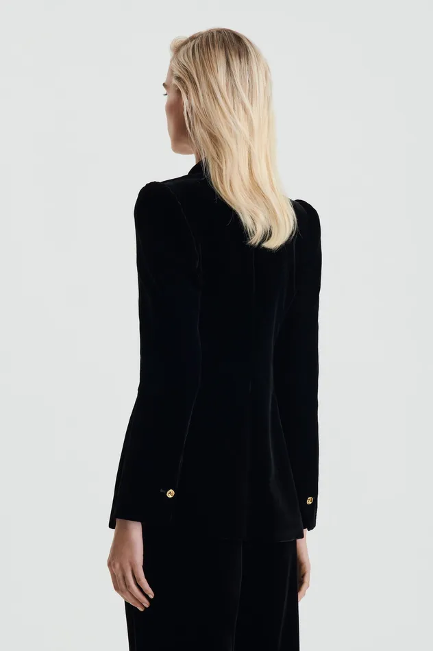 Scanlan Theodore Jackets Women VELVET JACKET BLACK Scanlan Theodore Jackets Women VELVET JACKET BLACK