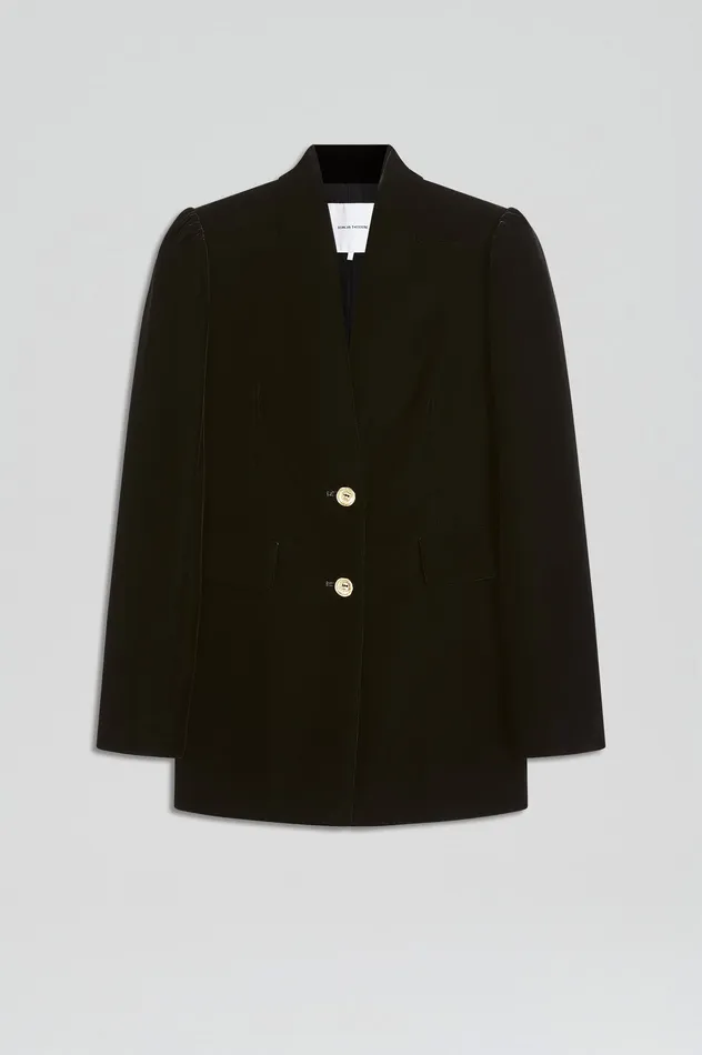 Scanlan Theodore Jackets Women VELVET JACKET BLACK Scanlan Theodore Jackets Women VELVET JACKET BLACK